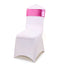 5 Pack Metallic Spandex Chair Sashes Fuchsia - Stretch Fit Chair Bands With Round Diamond Buckles