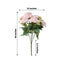 2 Bushes 18" Real Touch Artificial Rose Flower Bouquet, Light Blush Silk Long Stem Flower Arrangements
