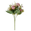4 Pack 12" Artificial Dusty Rose Ranunculus Silk Flower Bridal Bouquets, Faux Buttercup Floral Arrangement