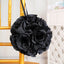 2 Pack 7" Black Artificial Silk Rose Kissing Ball, Faux Flower Ball