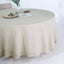 Faux Linen 108" Round Tablecloth Beige - Slubby Textured & Wrinkle Resistant Table Cover - Linen Luxes