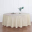 Faux Linen 108" Round Tablecloth Beige - Slubby Textured & Wrinkle Resistant Table Cover - Linen Luxes