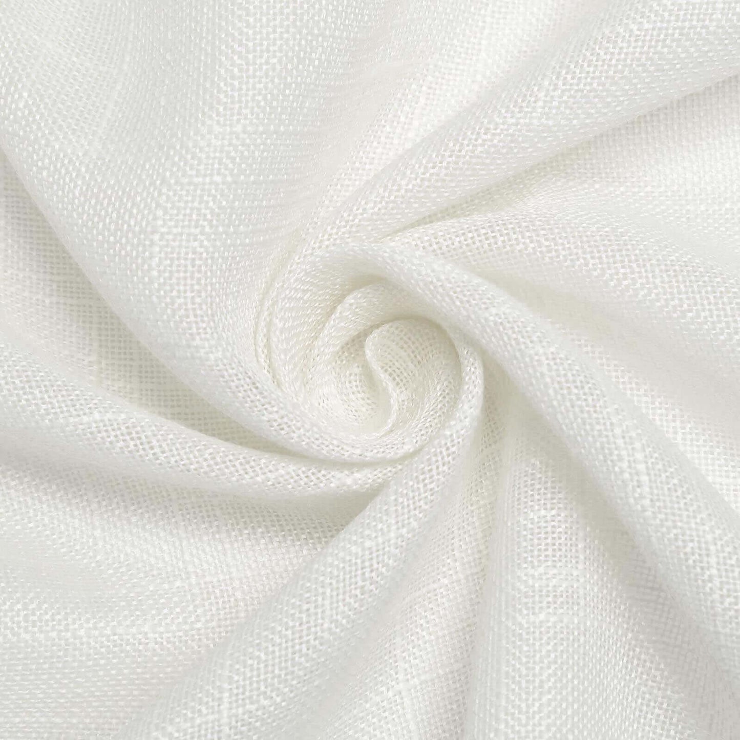 Faux Linen 108" Round Tablecloth White - Slubby Textured & Wrinkle Resistant for Banquets and Receptions - Linen Luxes