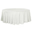 Faux Linen 108" Round Tablecloth White - Slubby Textured & Wrinkle Resistant for Banquets and Receptions - Linen Luxes