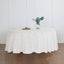 Faux Linen 108" Round Tablecloth White - Slubby Textured & Wrinkle Resistant for Banquets and Receptions - Linen Luxes