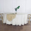 Faux Linen 108" Round Tablecloth White - Slubby Textured & Wrinkle Resistant for Banquets and Receptions - Linen Luxes