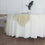 Faux Linen 120" Round Tablecloth White - Modern Slubby Texture with Wrinkle - Resistant Appeal Seamless Table Cover - Linen Luxes