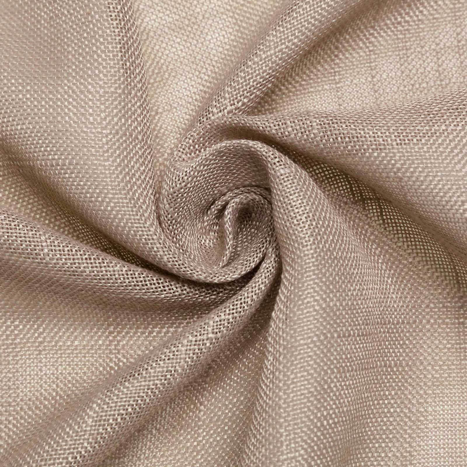 Faux Linen 12"x108" Table Runner Taupe - Slubby Textured & Wrinkle Resistant Table Decor - Linen Luxes