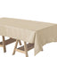 Faux Linen 60"x102" Rectangular Tablecloth Beige - Slubby Textured & Wrinkle Resistant Table Cover - Linen Luxes