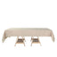 Faux Linen 60"x102" Rectangular Tablecloth Beige - Slubby Textured & Wrinkle Resistant Table Cover - Linen Luxes