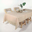 Faux Linen 60"x102" Rectangular Tablecloth Beige - Slubby Textured & Wrinkle Resistant Table Cover - Linen Luxes