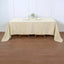 Faux Linen 90"x132" Rectangular Tablecloth Beige - Slubby Texture Wrinkle - Resistant Seamless Table Cover - Linen Luxes