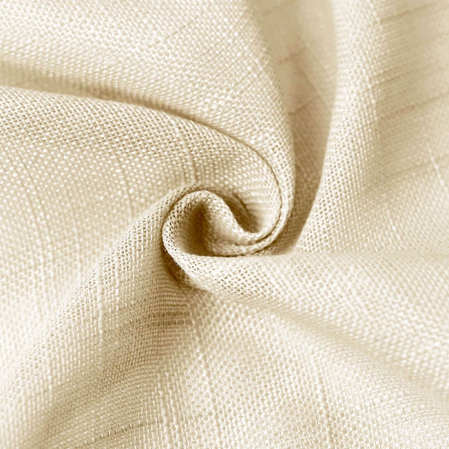 Faux Linen 90"x132" Rectangular Tablecloth Beige - Slubby Texture Wrinkle - Resistant Seamless Table Cover - Linen Luxes
