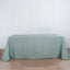 Faux Linen 90"x132" Rectangular Tablecloth Dusty Blue - Slubby Texture Wrinkle - Resistant Seamless Table Cover - Linen Luxes
