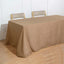 Faux Linen 90"x132" Rectangular Tablecloth Natural - Slubby Texture Wrinkle - Resistant Seamless Table Cover - Linen Luxes