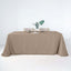 Faux Linen 90"x132" Rectangular Tablecloth Taupe - Slubby Texture Wrinkle - Resistant Seamless Table Cover - Linen Luxes