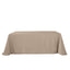 Faux Linen 90"x132" Rectangular Tablecloth Taupe - Slubby Texture Wrinkle - Resistant Seamless Table Cover - Linen Luxes