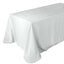 Faux Linen 90"x132" Rectangular Tablecloth White - Slubby Texture Wrinkle - Resistant Seamless Table Cover for Weddings and Special Events - Linen Luxes