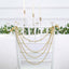Faux Pearl Beaded 16" Chair Back Garland Sash Gold Gatsby-Inspired Style - Pre-Tied Chic Wedding Decor for Chiavari Chairs