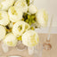 2 Pack 19" Ivory Artificial Peony Flower Wedding Bouquets, Faux Silk Flower Arrangements