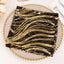 Sequin Mesh 20"x20" Napkin Black Gold - Wave Embroidered Reusable Napkin