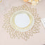 10-Pack Plastic 9" Round Dinner Plates White with Gold Swirl Rim - Disposable Party Plates