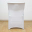Stretch Spandex Chair Cover White for Lifetime Folding Chairs - Wrinkle Resistant Snug Fit Slipcover with Foot Pockets for Sophisticated Event Styling