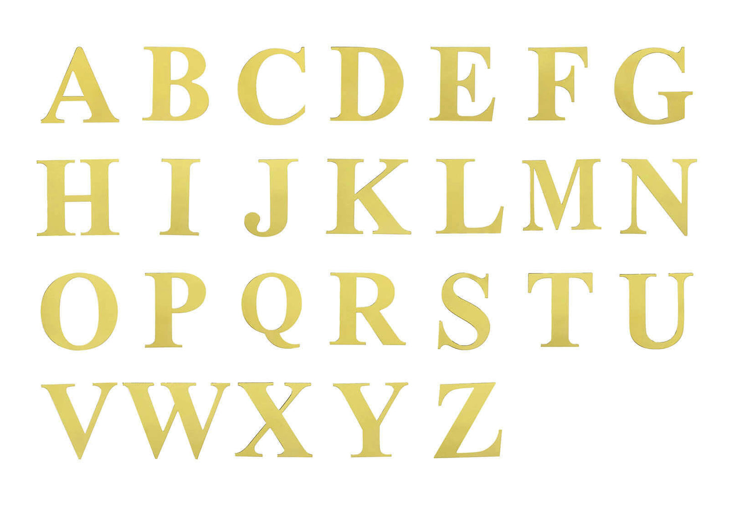 4 Pack 5" Metallic Gold Alphabet Stickers Banner, Customizable Stick on Gold Letters - I