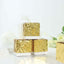 25 Pack 2" Gold Sequin Glitter Party Favor Boxes With White Ribbon Loop, Wedding Favor Gift Boxes, Candy Cases