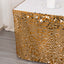 Payette Sequin 21ft Table Skirt Gold - Dual Layered Satin for Shimmering Event DÃ©cor