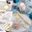 24-Pack Plastic Silverware Set with Hammered Design Gold - Heavy Duty Disposable Utensils 7"