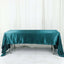 Satin Rectangular 60"x126" Tablecloth Peacock Teal - Smooth and Lustrous Table Cover