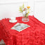 Taffeta 54"x54" Square Tablecloth Red 3D Leaf Petal Table Cover