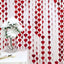 Red Heart Chain Foil Fringe Curtain Party Backdrop, Metallic Red Tinsel Streamer Party Decor - Door Window Foil Curtain - 3ftx6.5ft