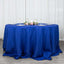 Premium Polyester 132" Round Tablecloth Royal Blue - Seamless 220GSM Wrinkle-Resistant Table Cover