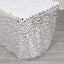 Payette Sequin 21ft Table Skirt Silver - Dual Layered Satin Table Cover