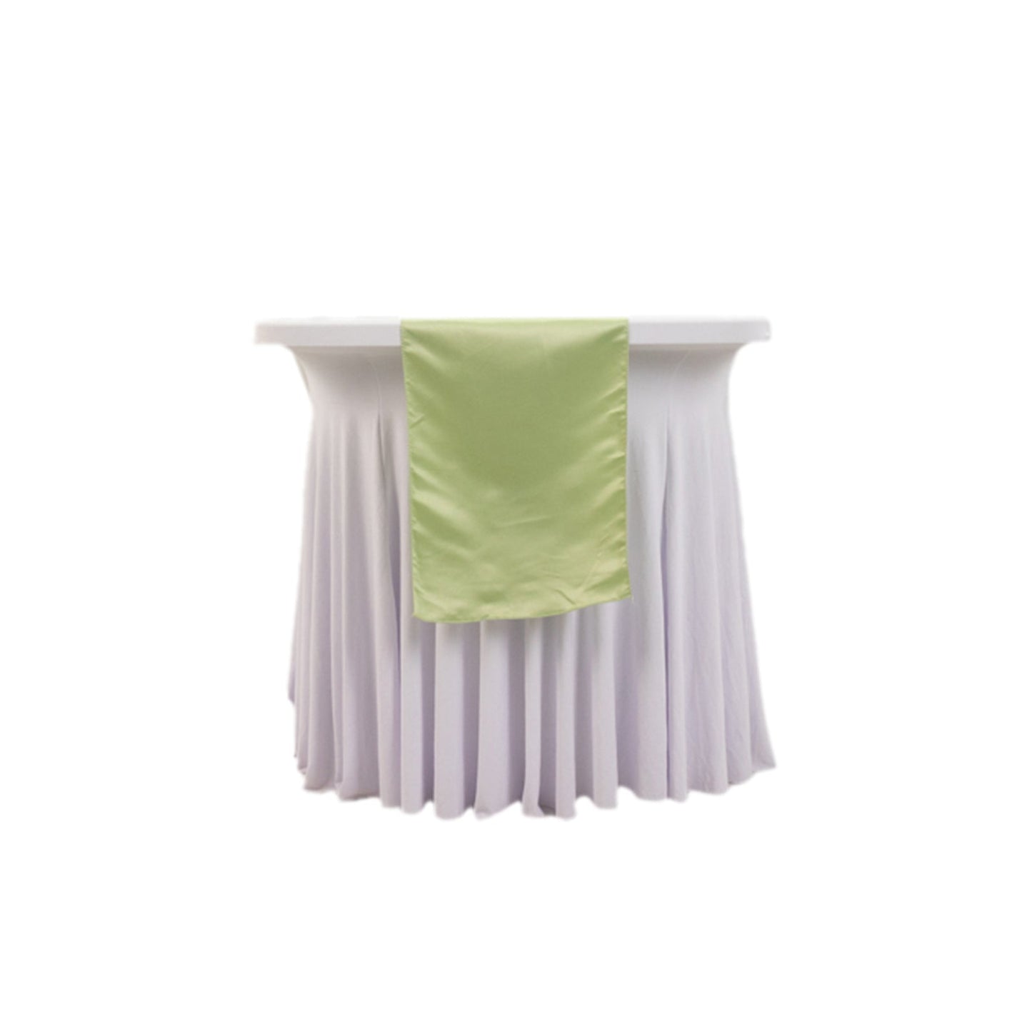 Lamour Satin 12"x108" Table Runner Sage Green - Smooth & Lustrous Finish