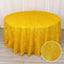 Polyester 120" Round Gold Tablecloth Metallic Fringe Shag Tinsel Design Table Cover for Weddings & Events