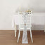 5 Pack Tulle Chair Sashes with Leaf Vine Embroidered Sequins Silver 6"x88"