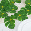10ft Warm White LED Artificial Tropical Palm Leaf Vine String Lights, Wall Hanging Monstera Leaves Garland