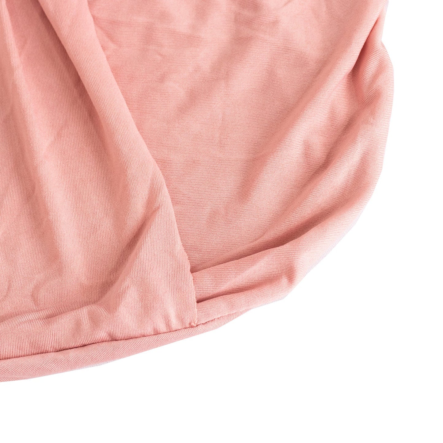 Stretch Spandex Chair Cover Dusty Rose for Folding Chairs - Secure Fit Slipcover with Silver Rhinestone Buckled Sash Band