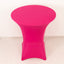 Spandex 36" Round Cocktail Table Cover Fuchsia - Easy to Maintain Stretch Fitted Highboy Tablecloth