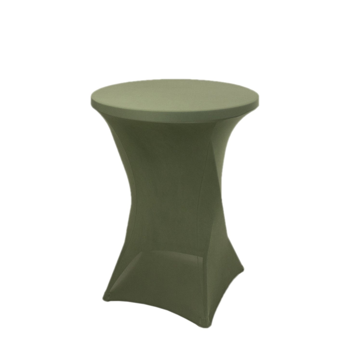 Spandex 30" Round Cocktail Table Cover Dusty Sage Green - Easy to Maintain Stretch Fitted Highboy Tablecloth