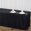 Fitted Polyester 48"x30" Rectangle Tablecloth Black - Durable Table Cover - Linen Luxes