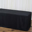 Fitted Polyester 48"x30" Rectangle Tablecloth Black - Durable Table Cover - Linen Luxes