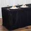 Fitted Polyester 48"x30" Rectangle Tablecloth Black - Durable Table Cover - Linen Luxes