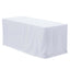 Fitted Polyester 48"x30" Rectangle Tablecloth White - Durable Table Cover for Everyday Use - Linen Luxes