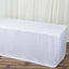 Fitted Polyester 48"x30" Rectangle Tablecloth White - Durable Table Cover for Everyday Use - Linen Luxes