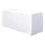 Fitted Polyester 48"x30" Rectangle Tablecloth White - Durable Table Cover for Everyday Use - Linen Luxes