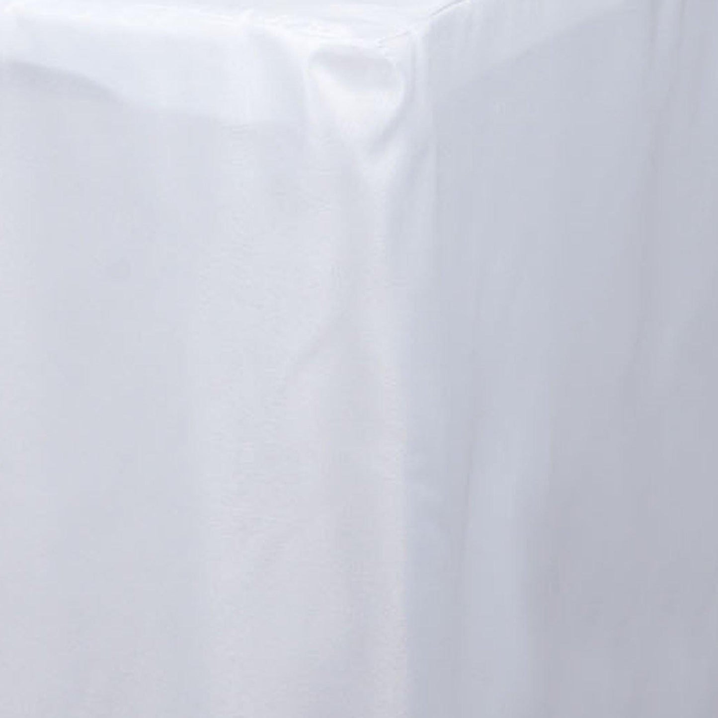 Fitted Polyester 48"x30" Rectangle Tablecloth White - Durable Table Cover for Everyday Use - Linen Luxes